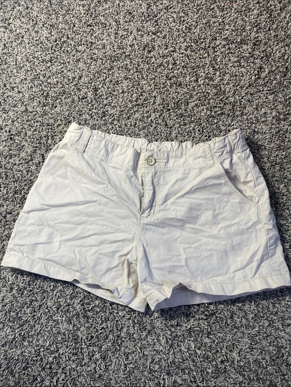 Girls Gymboree khaki beige shorts size 14 adjustable waist with pockets